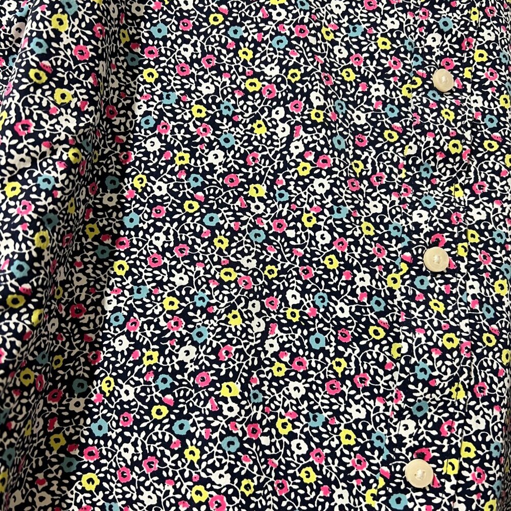 🌿 UNTUCKit Garganega Men's Navy Floral Short Sleeve Button-Up Shirt - XL - Picture 4 of 9